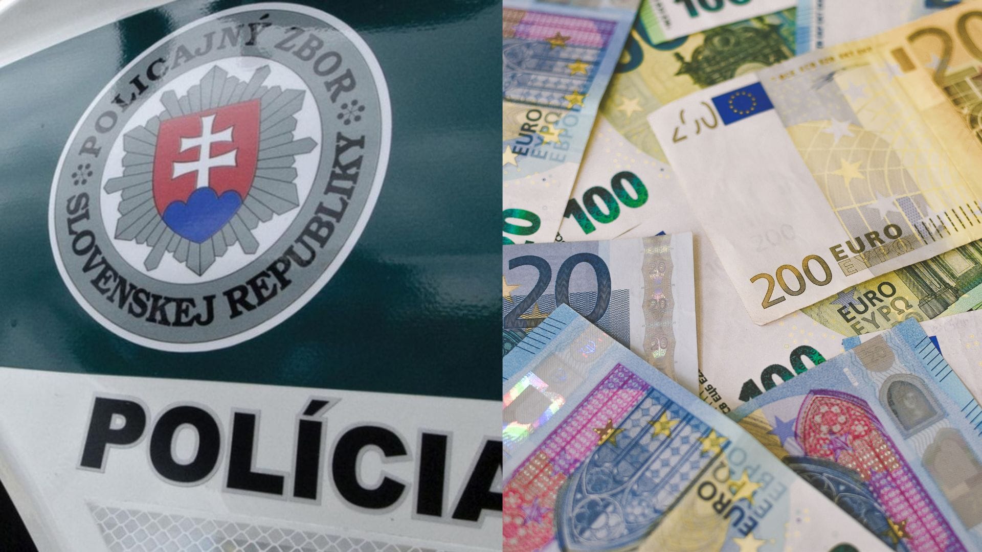 Logo policajného zboru, peniaze