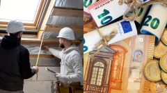 Robotníci na stavbe a peniaze.