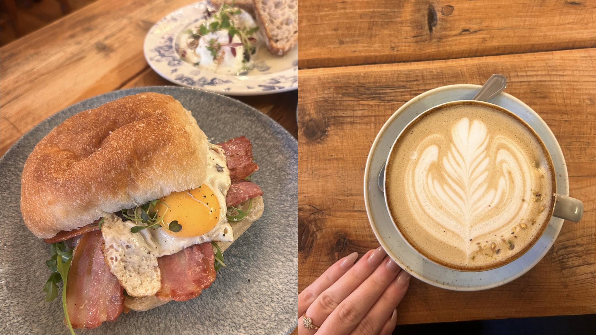 na snímke je jedlo, káva, anglické ranajky