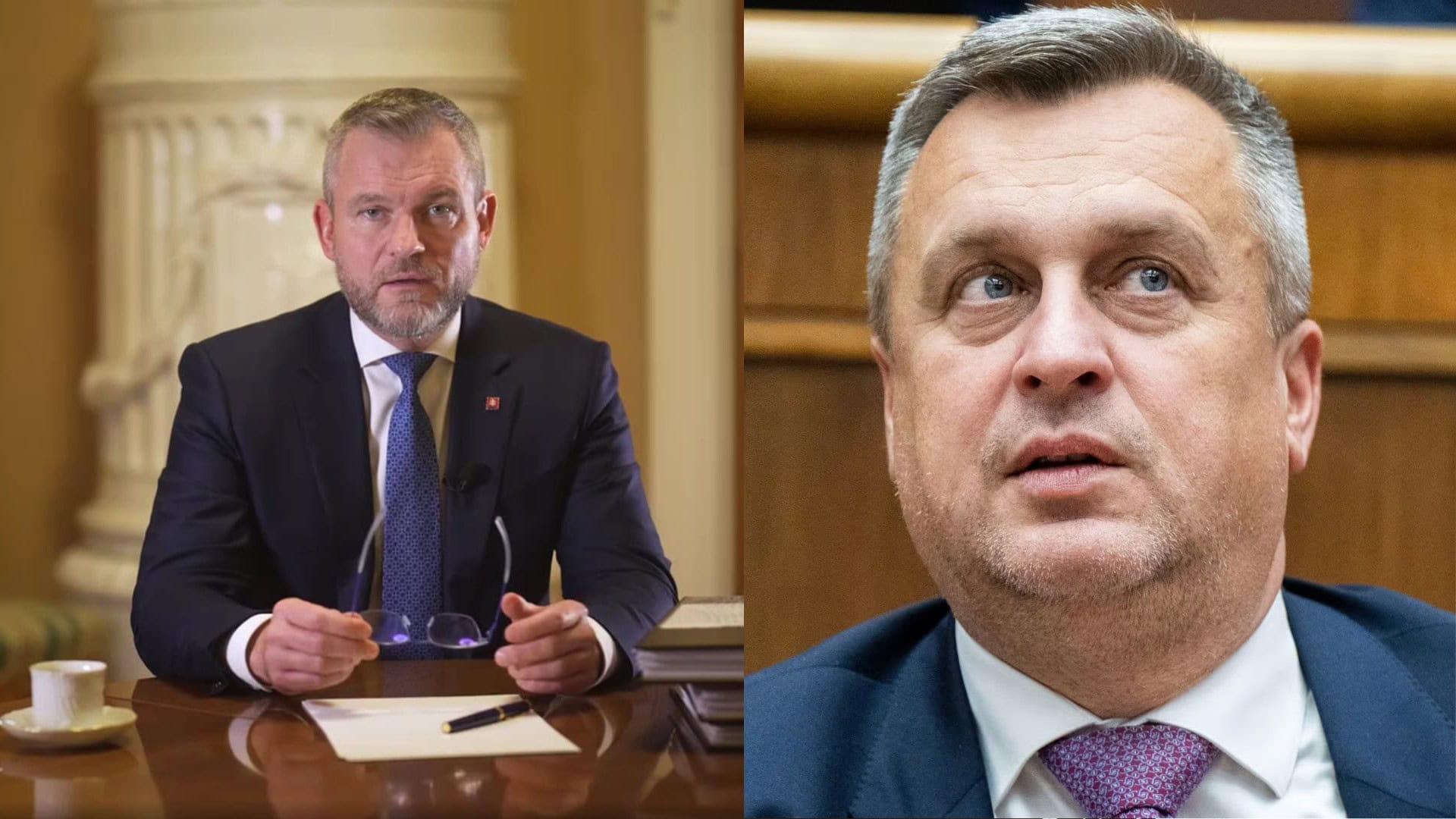 Na snímke Peter Pellegrini a Andrej Danko