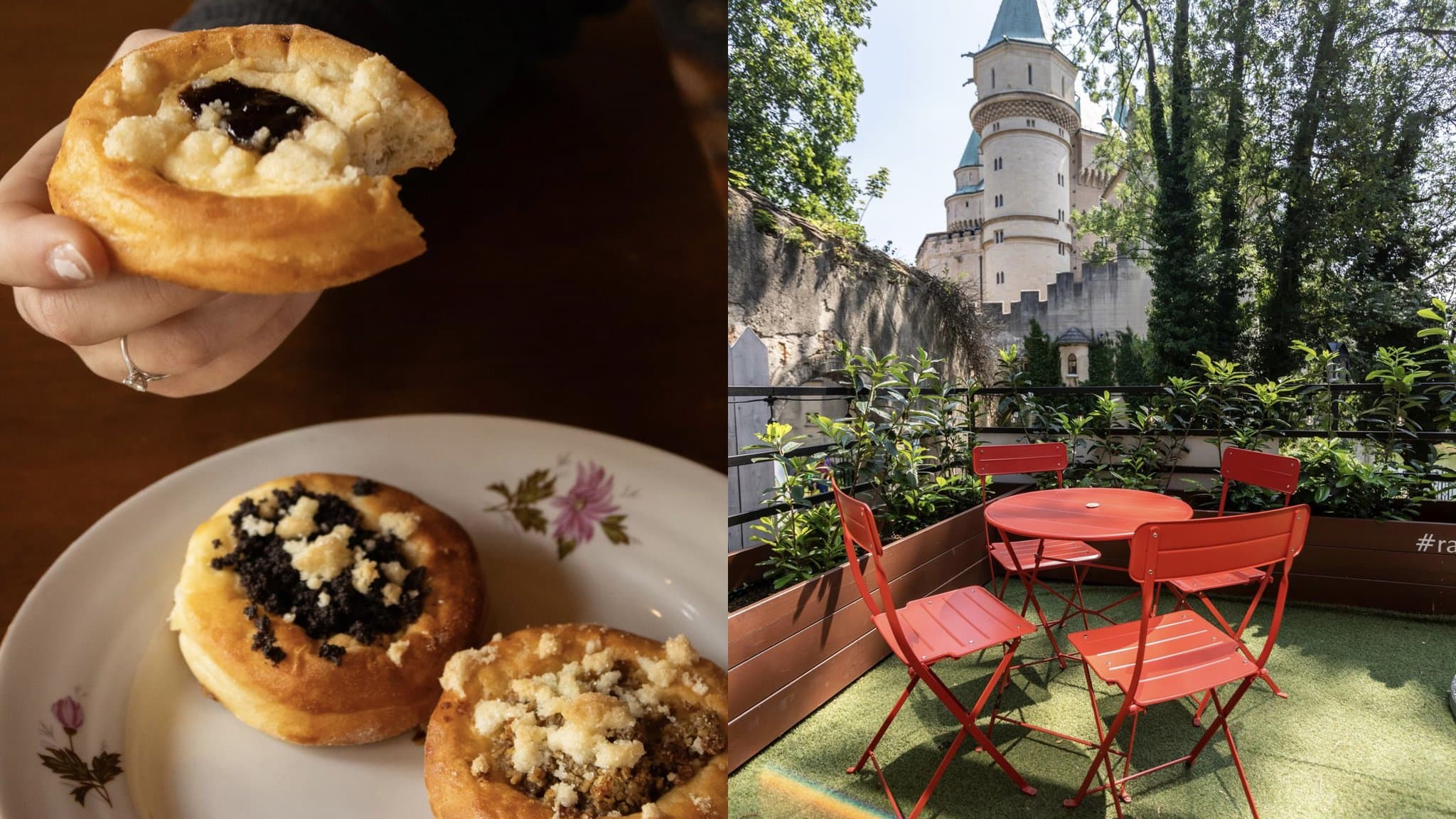 na snimke je raňajka, bojnice