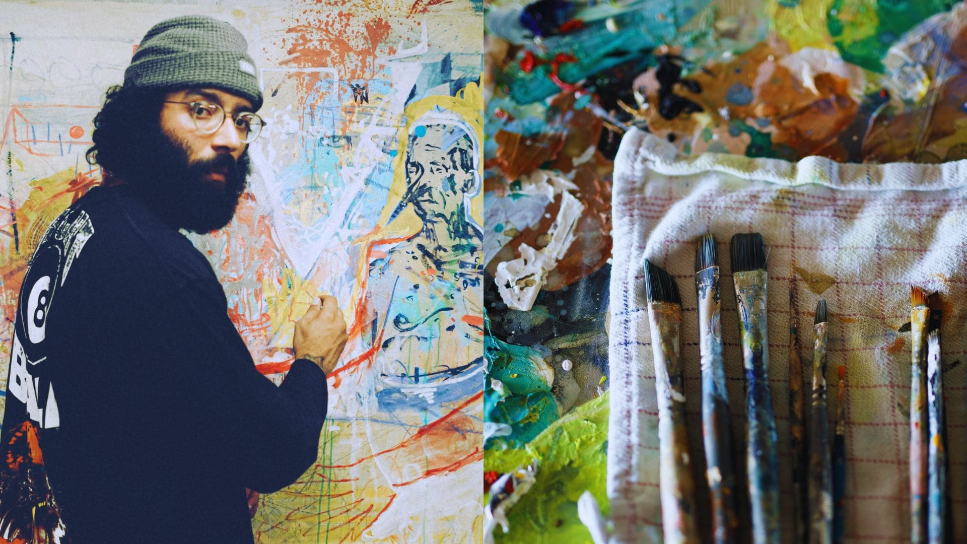 umelec, tvorba, kreativita, štetce, farby