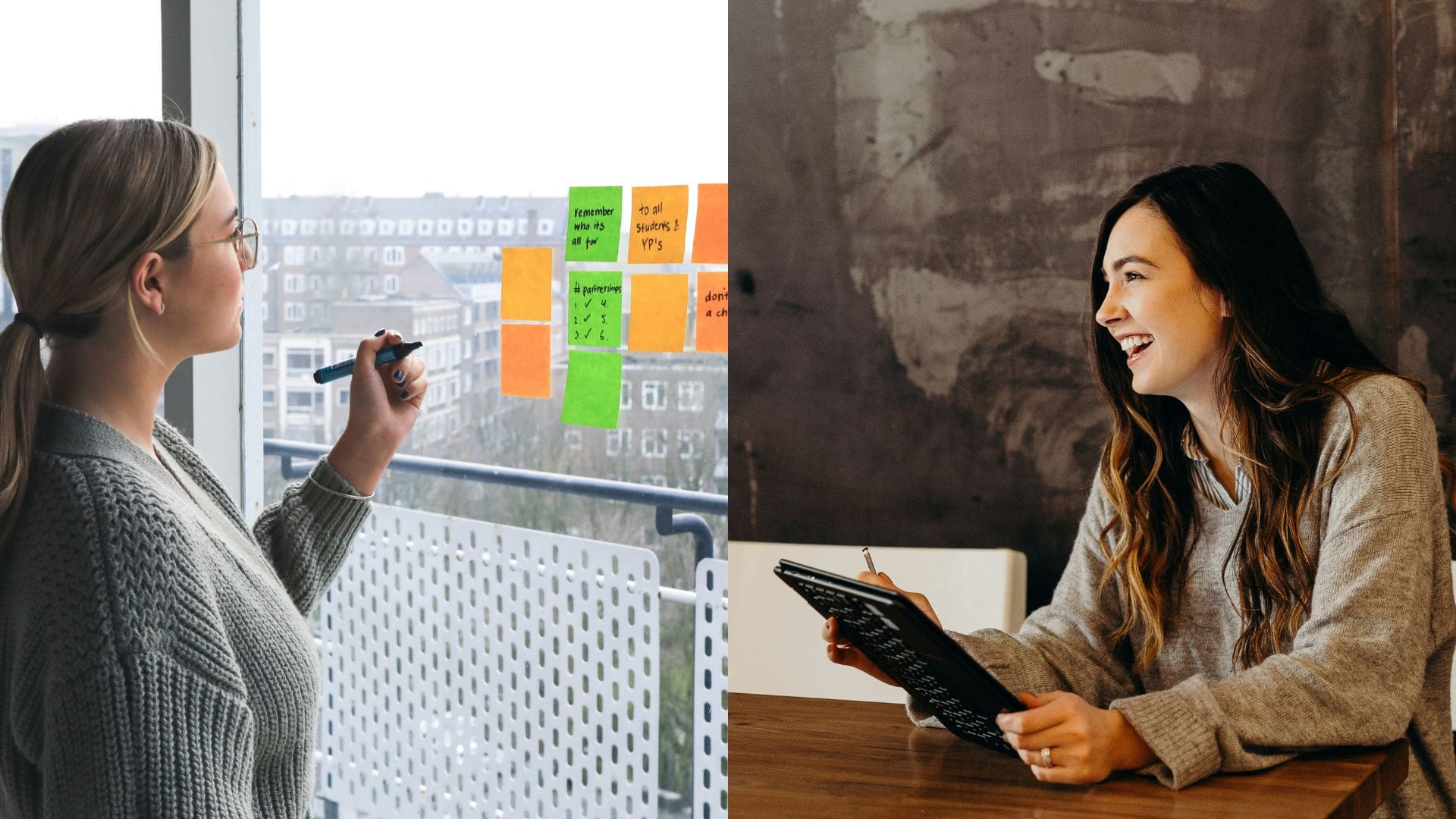 žena, tabuľa, práca