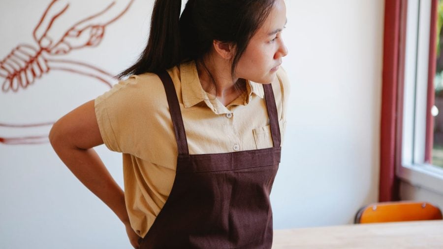 zástera, čašníčka