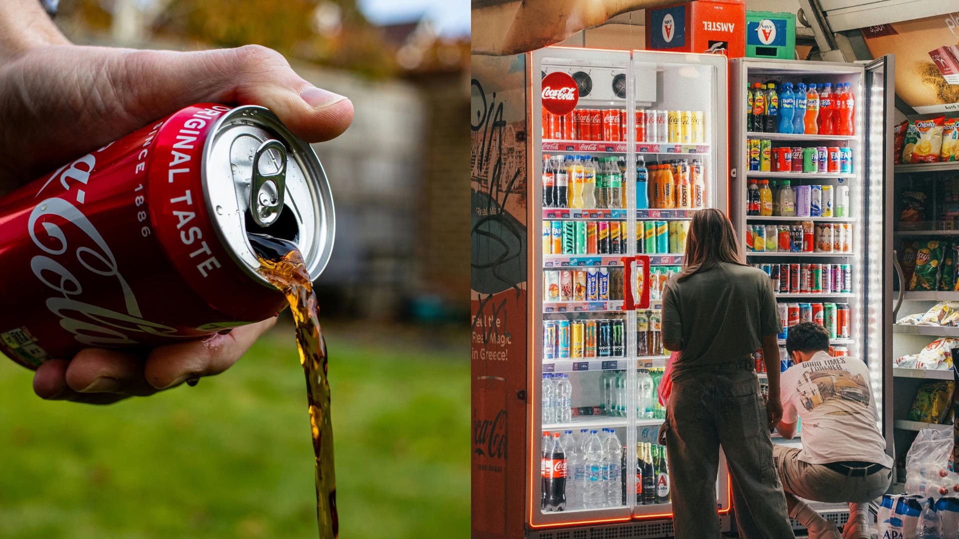 na snimke je plechovka, coca cola