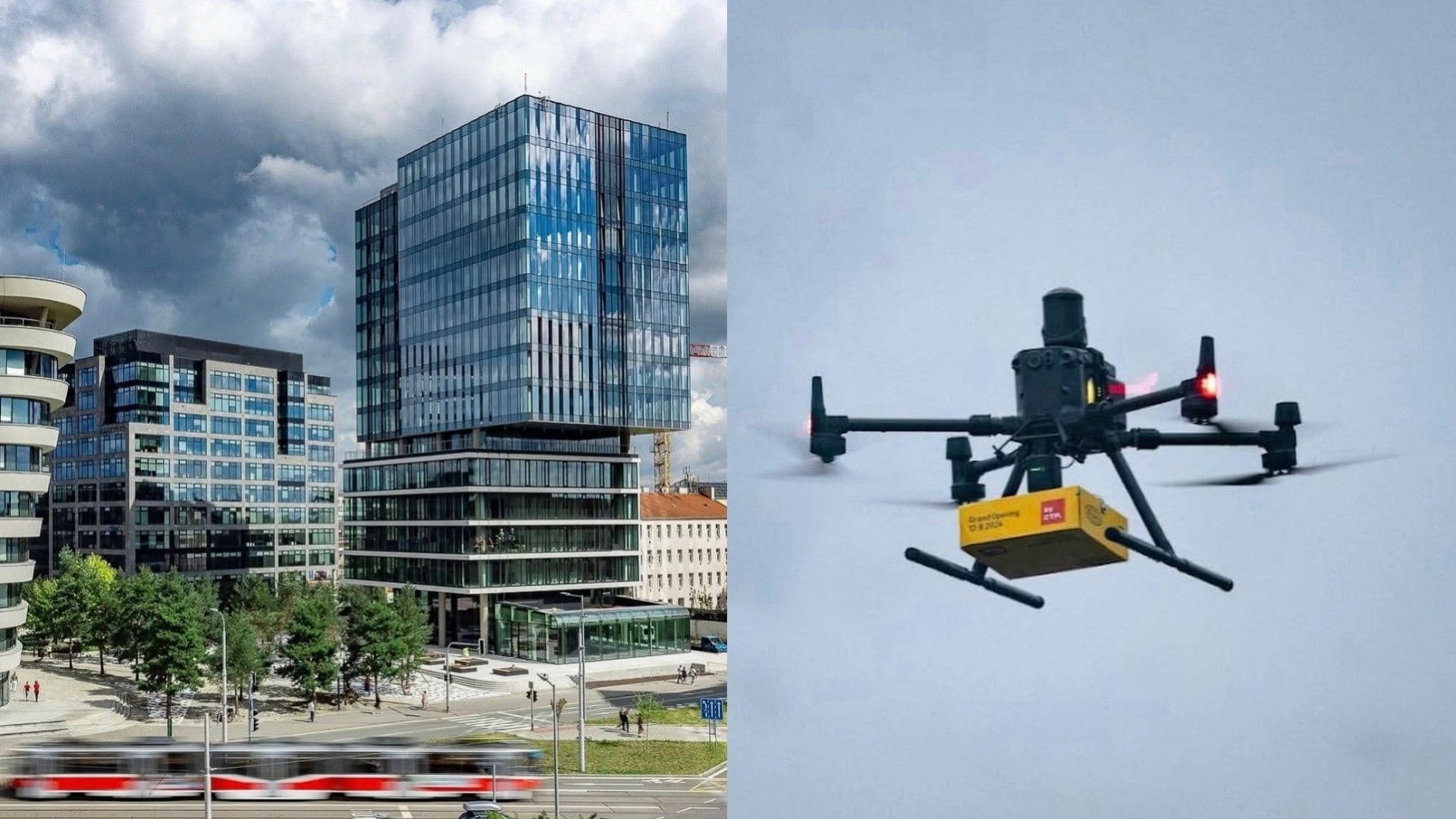 na snimke su kancelarie Vlněna „I“ a dron