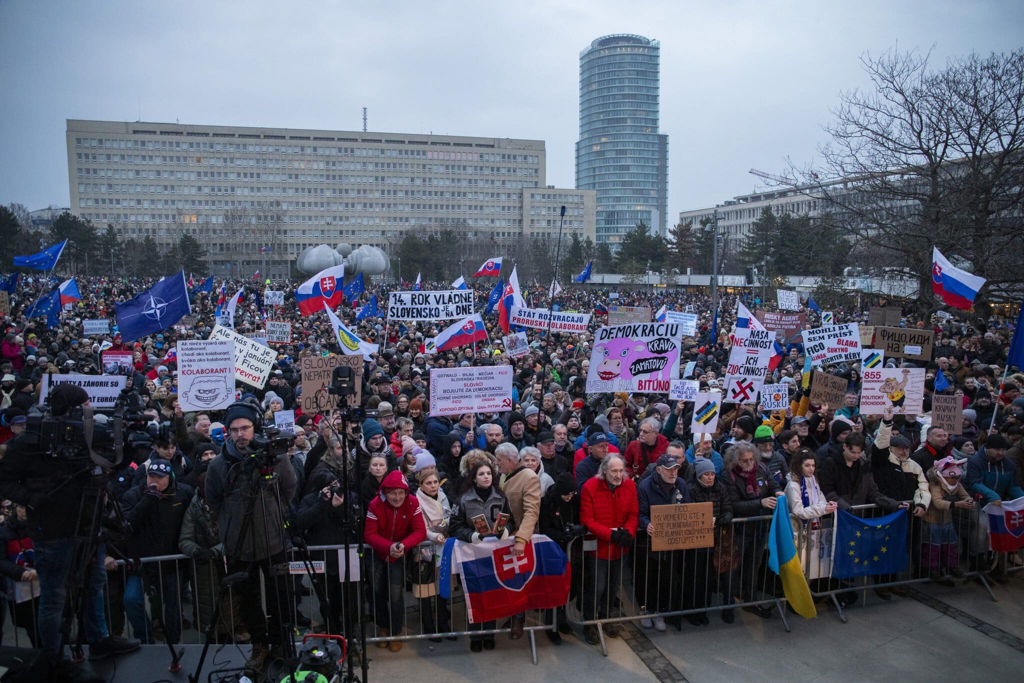 Protivládne protesty Bratislava