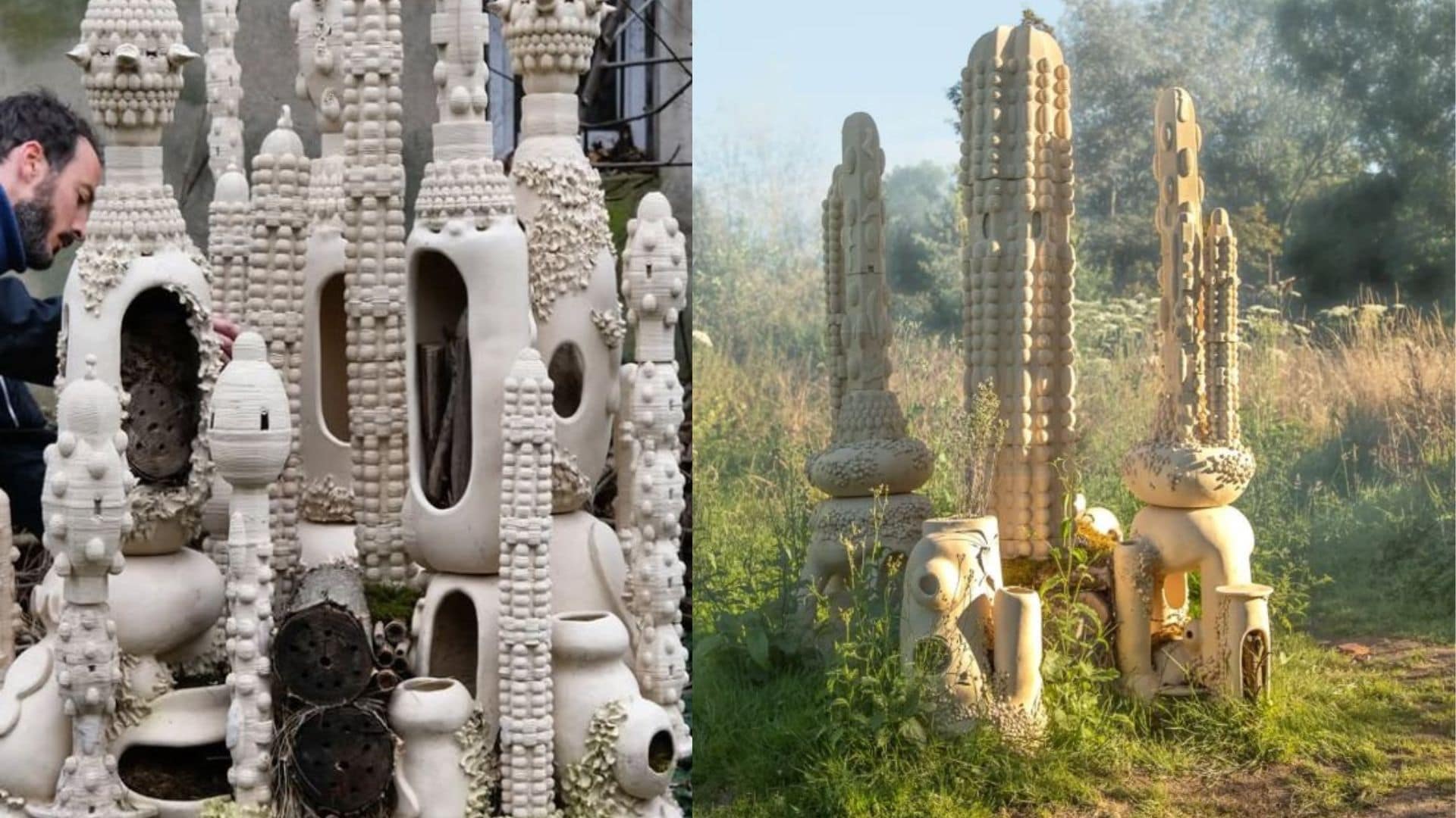 hmyzie domčeky, keramika, socha, umenie, umelec