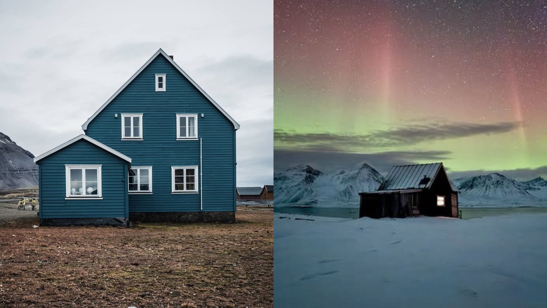 Domy v dedine Ny-Ålesund