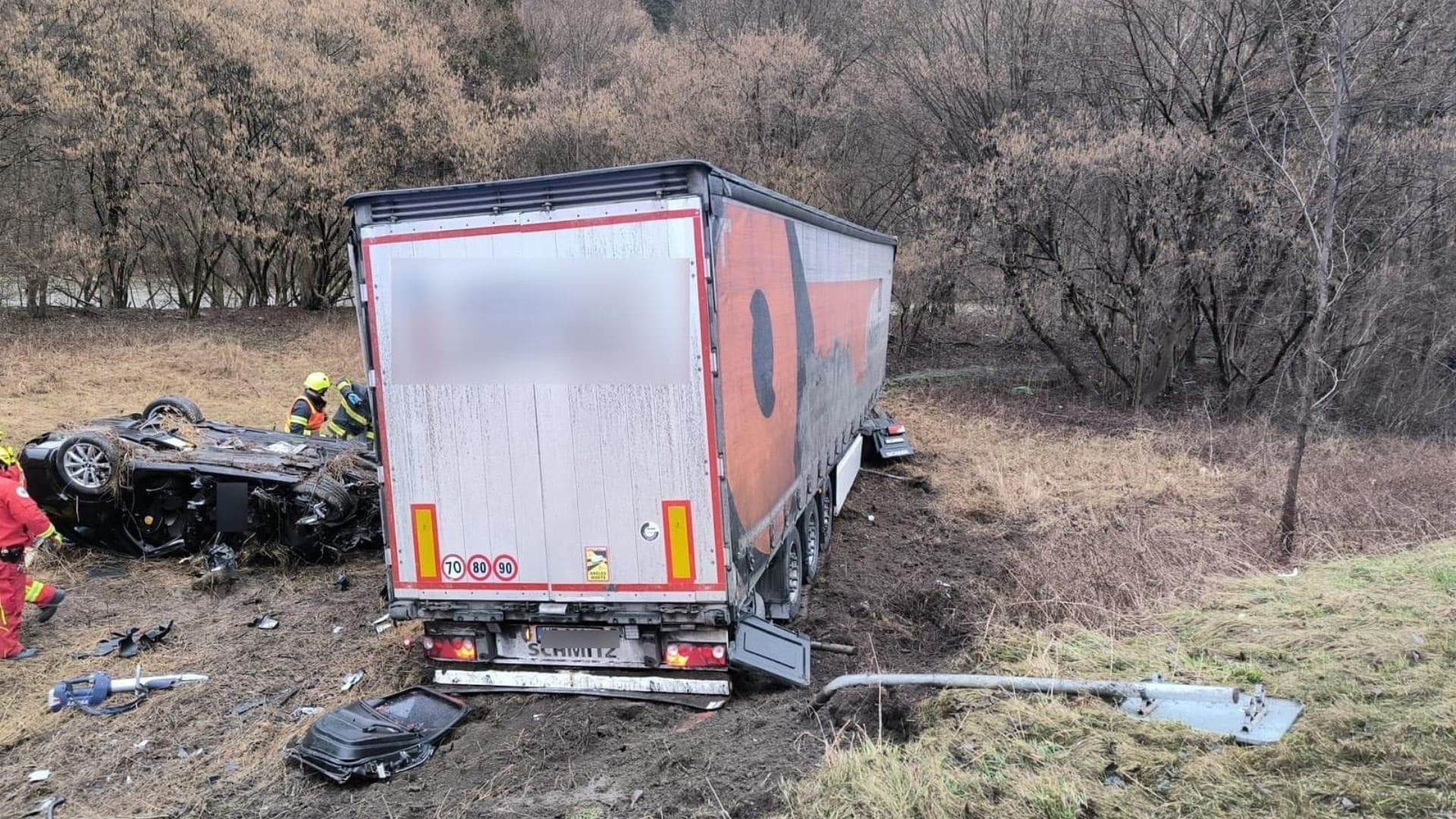 Strečno nákladiak zrážka