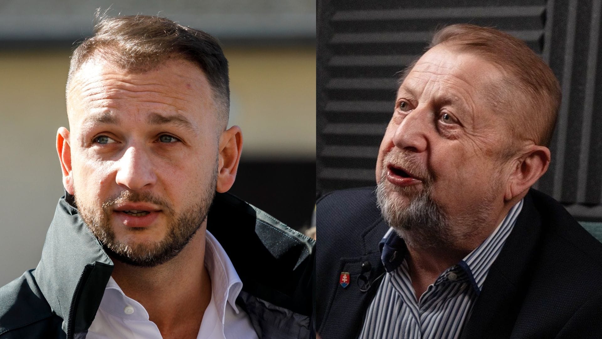 Na snímke minister vnútra Matúš Šutaj Eštok a bývalý minister spravodlivosti Štefan Harabin