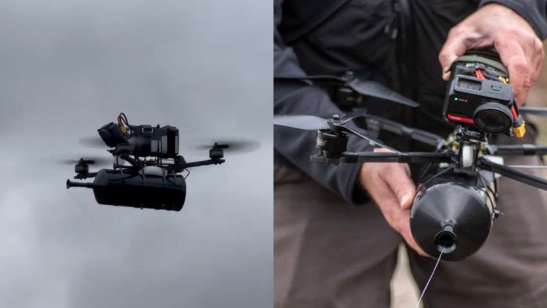 Dron na optické vlákna.