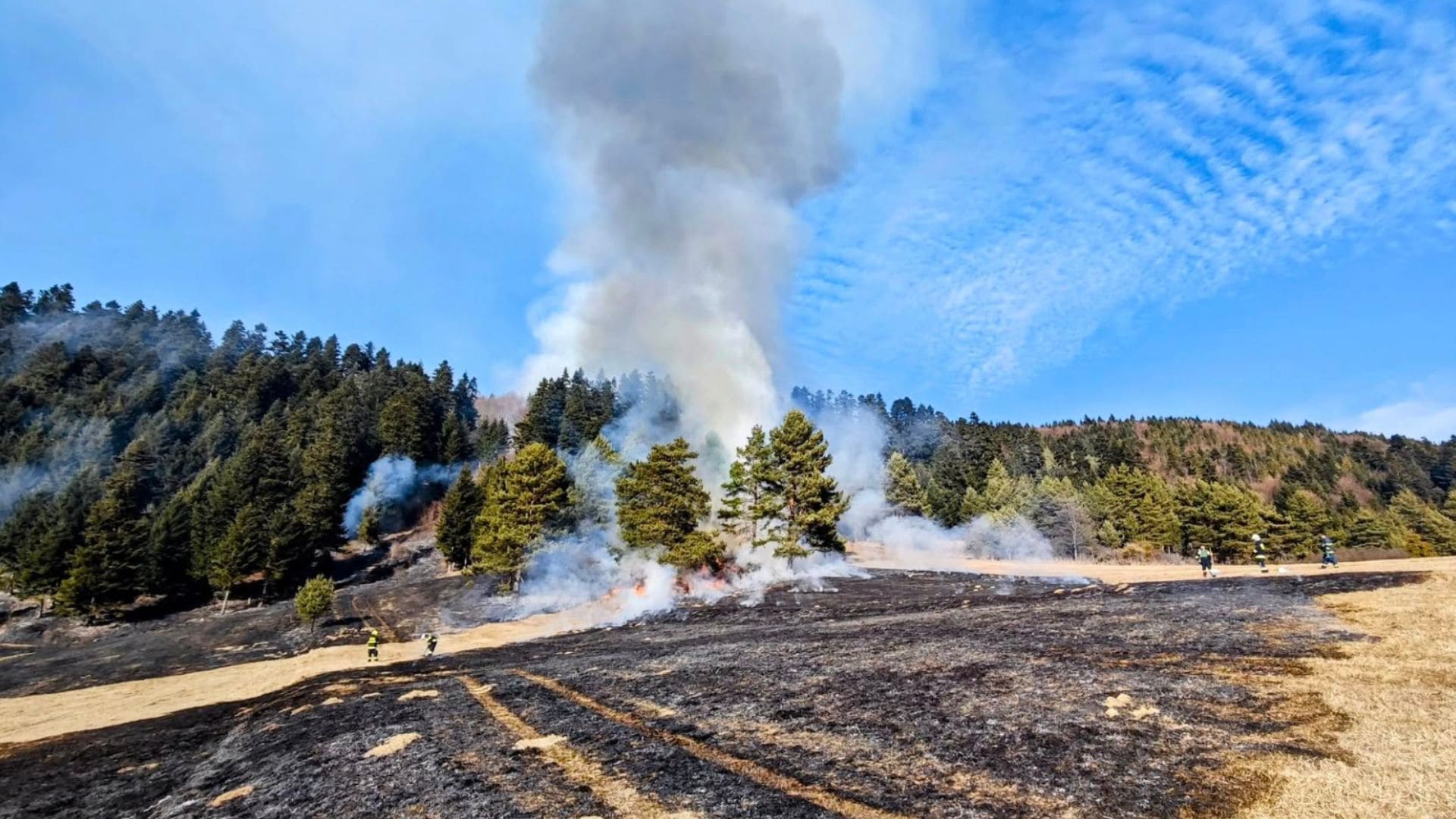 Požiar pri Stare Ľubovni