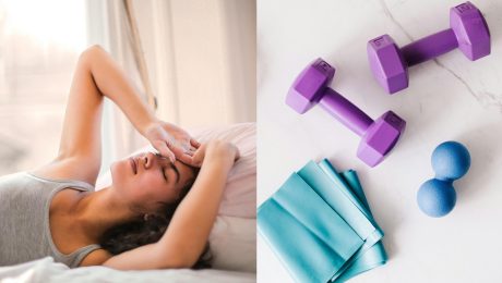 na snimke je nespavost, cinky, cvicenie