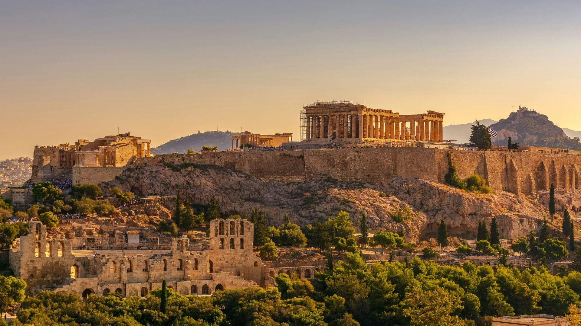 Akropola v Aténach s Partenónom