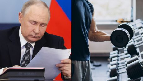 Putin a razie vo fitnescentrách