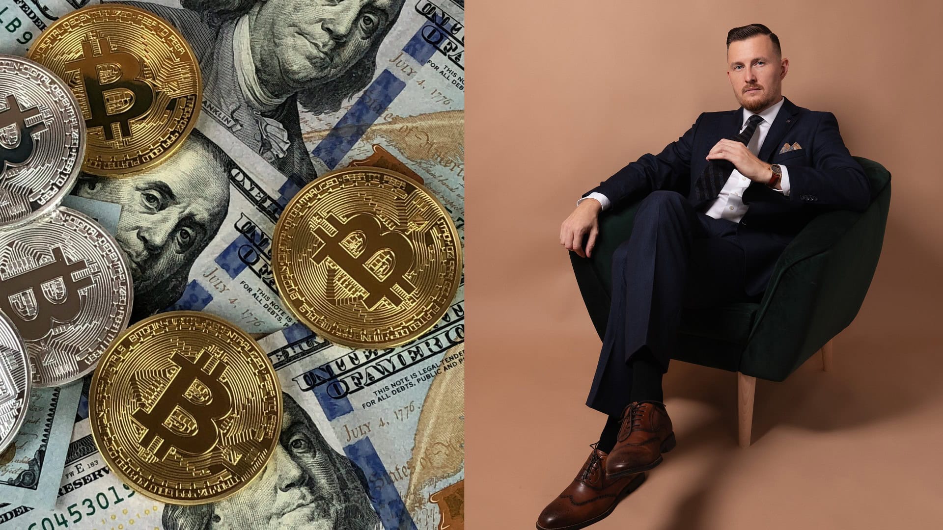 na snimke je odbornik na kryptomeny