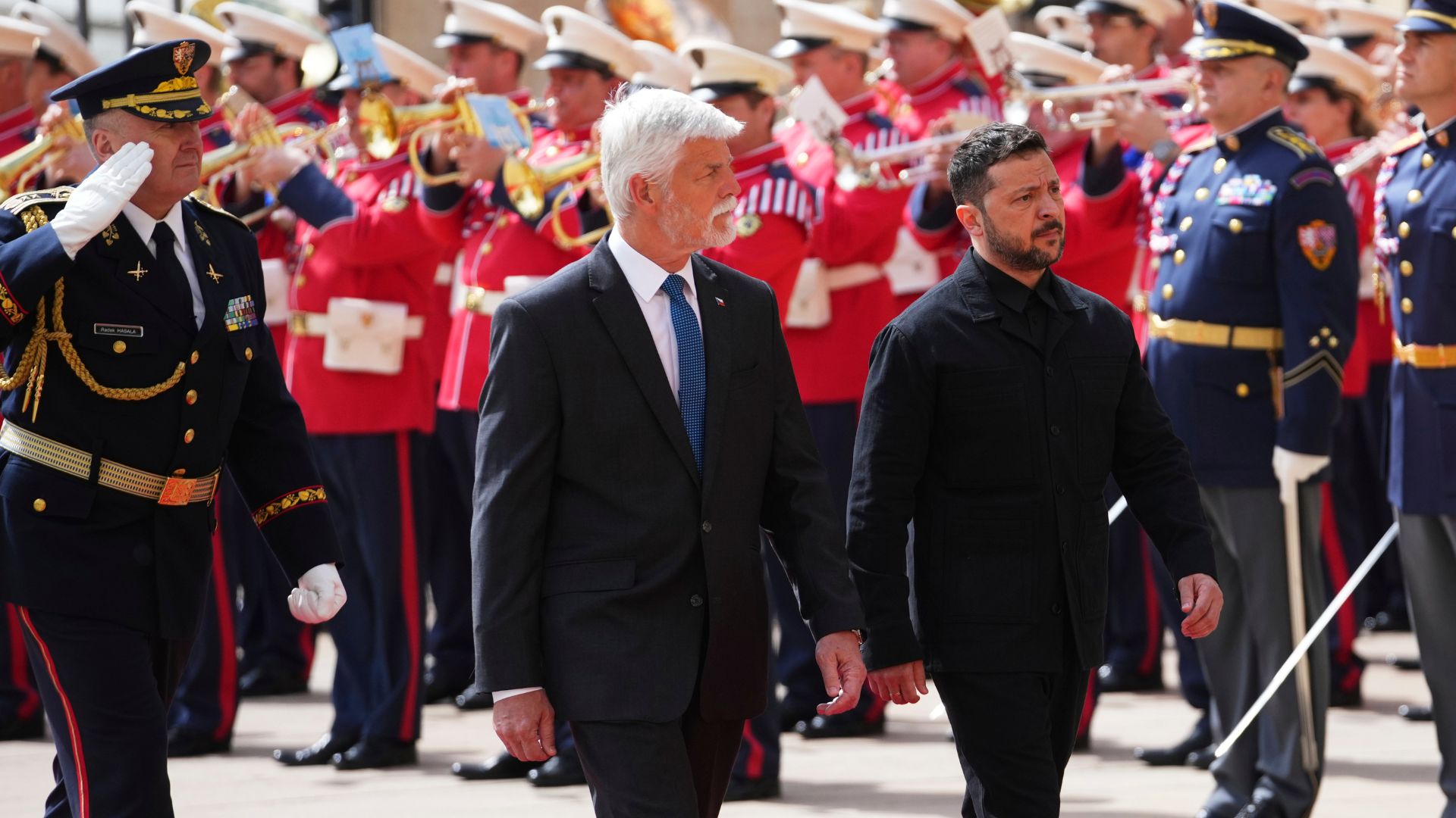 Prezidenč ČR Petr Pavel prijal prezidenta Ukrajiny Volodymira Zelenského