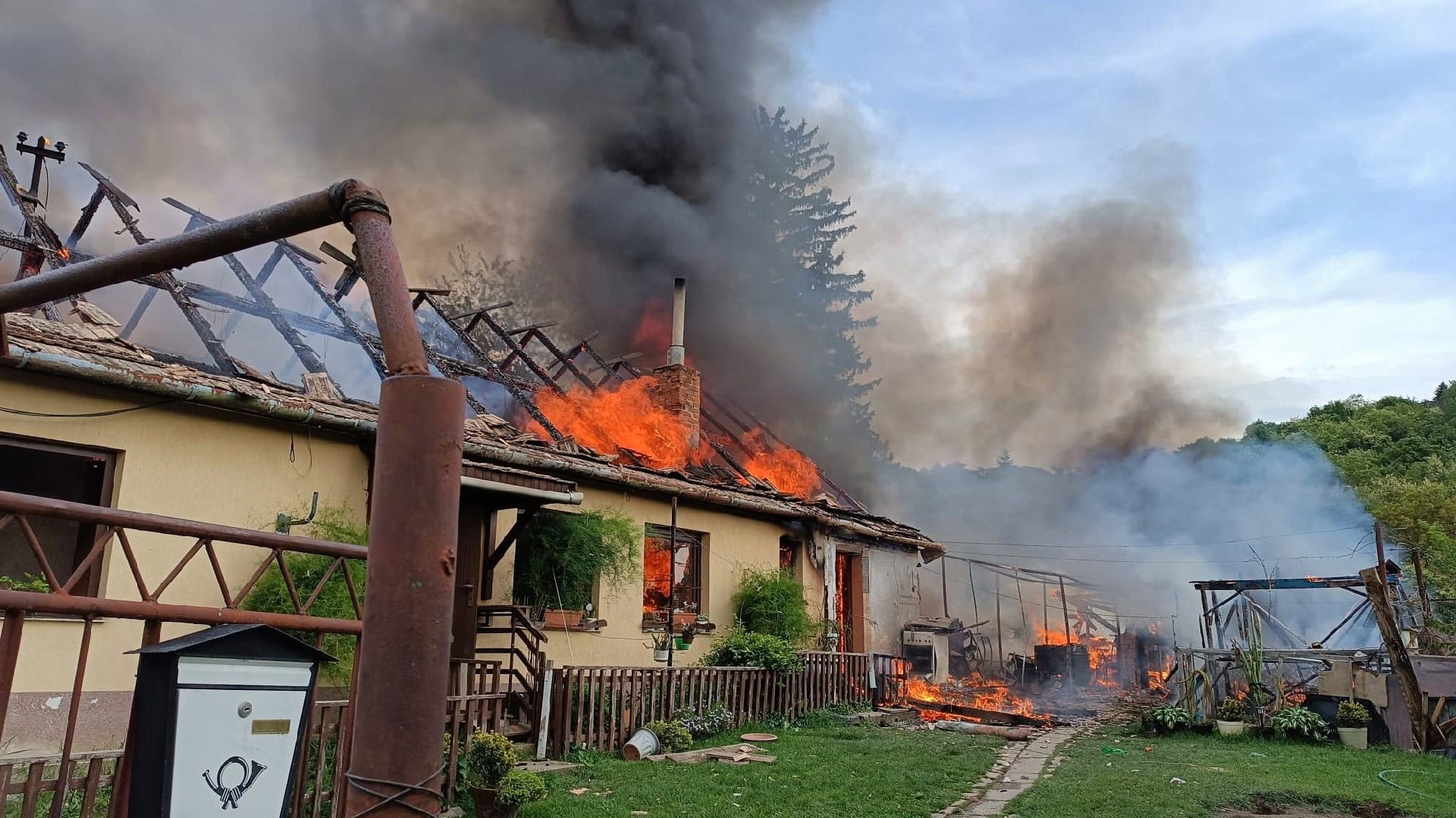 požiar domu v Dubníku
