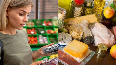 žena v obchode, potraviny