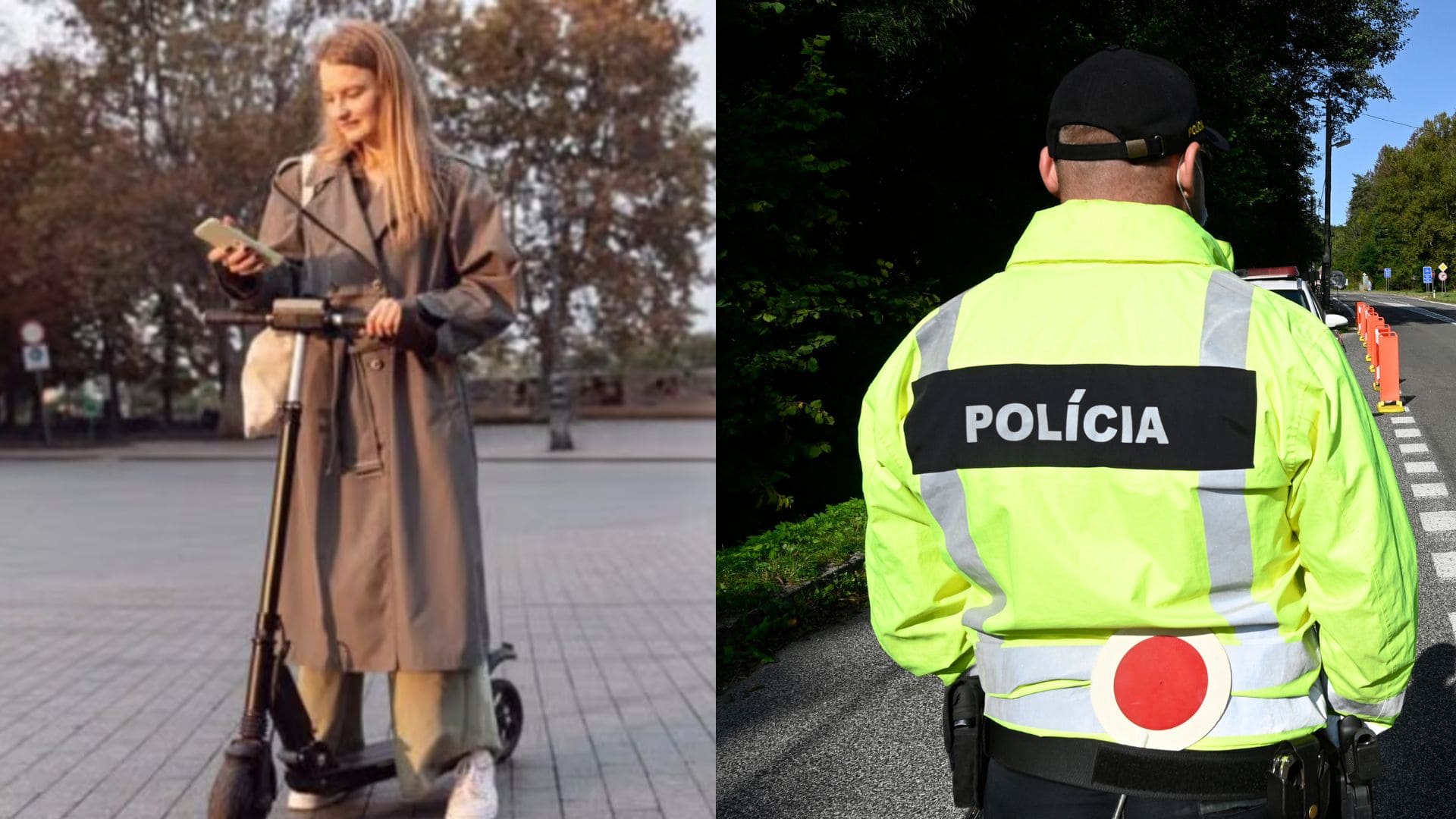 Dievča na kolobežke, policajt