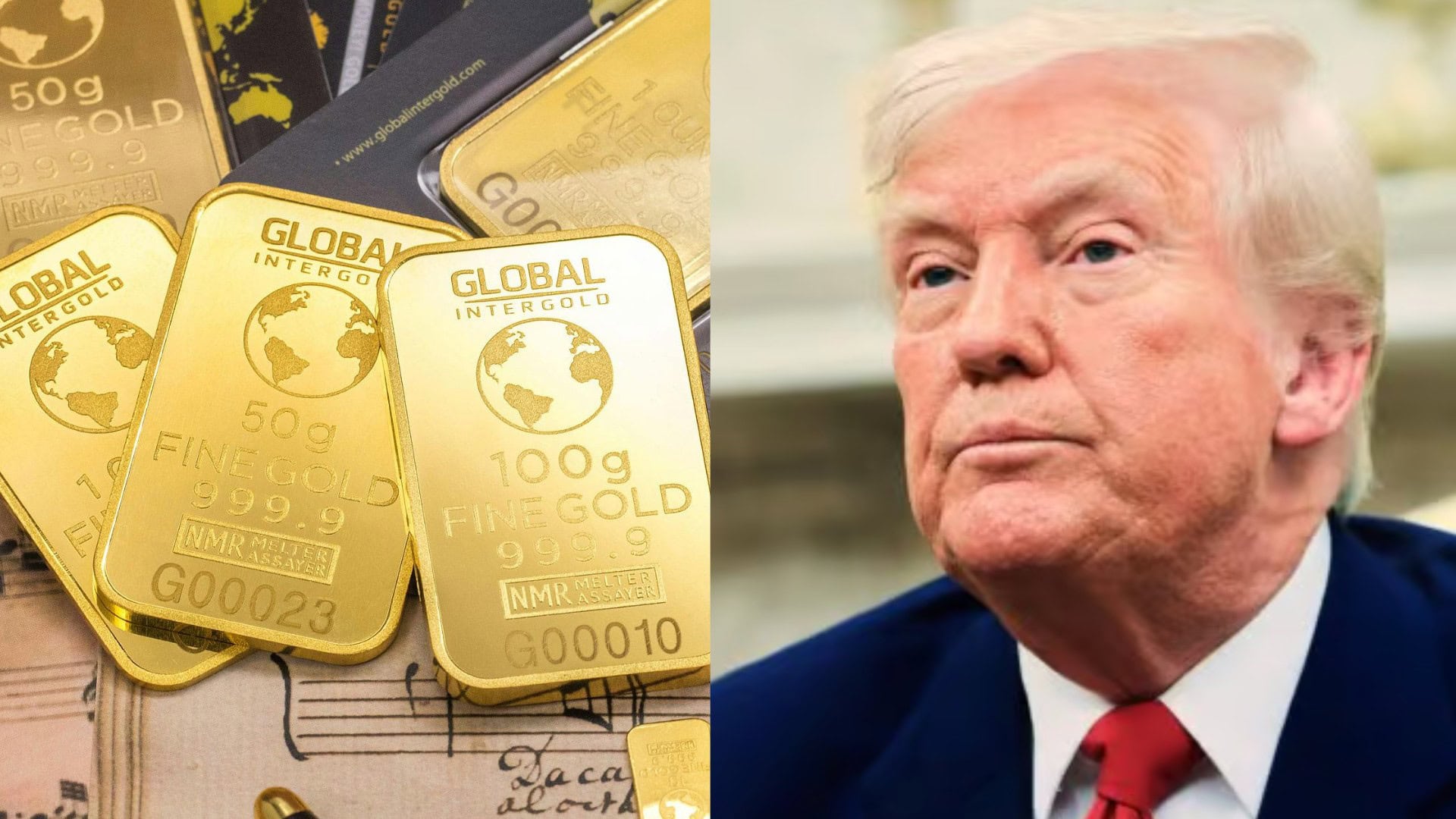 na snimke je trump a zlato