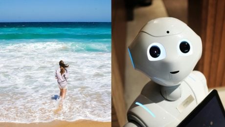 na snimke je robot a dovolenka