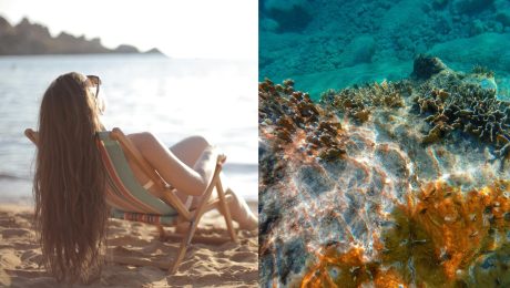 na snimke je dovolenka, riasa, opalovanie