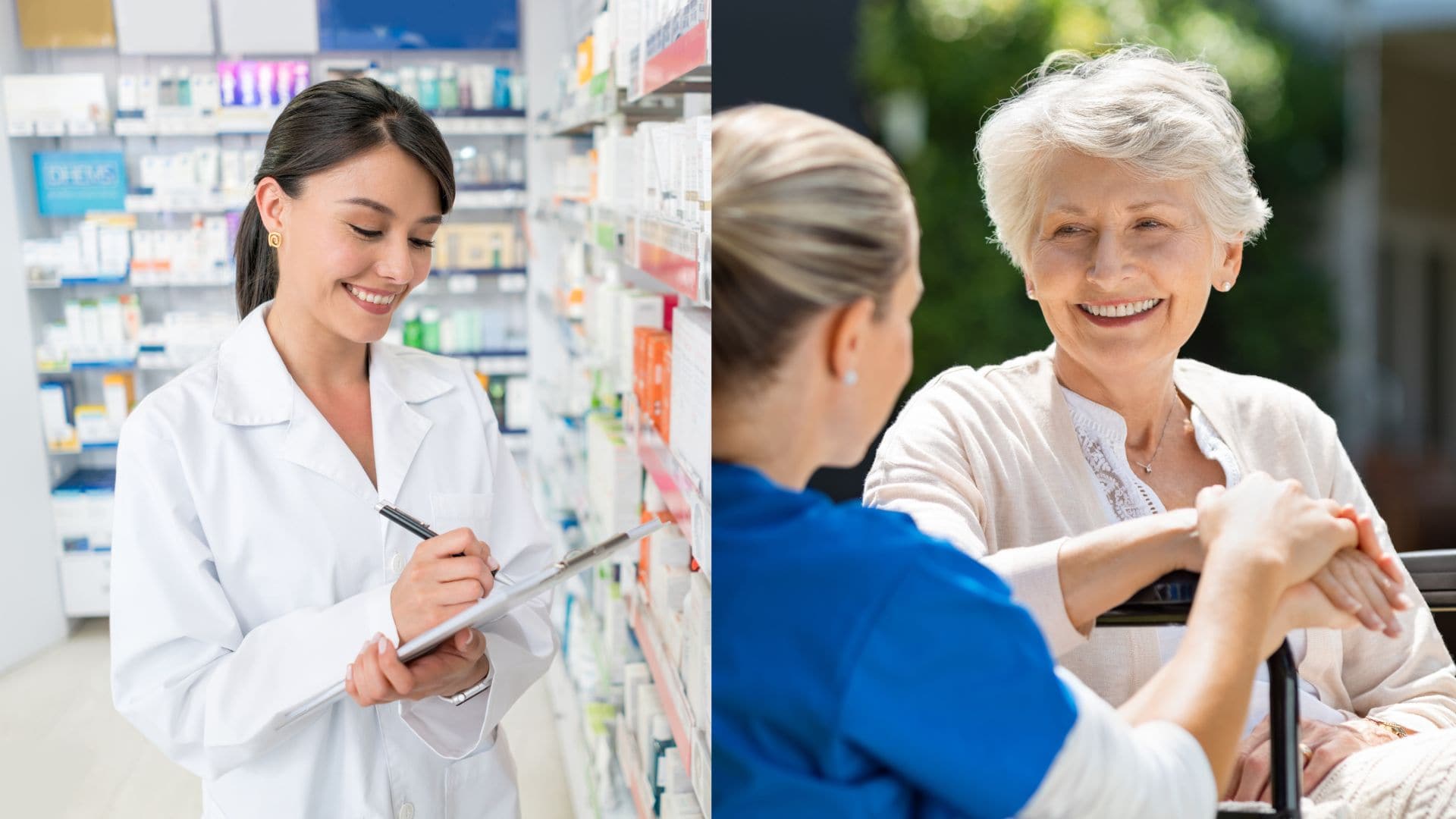 žena v lekárni, staršia žena