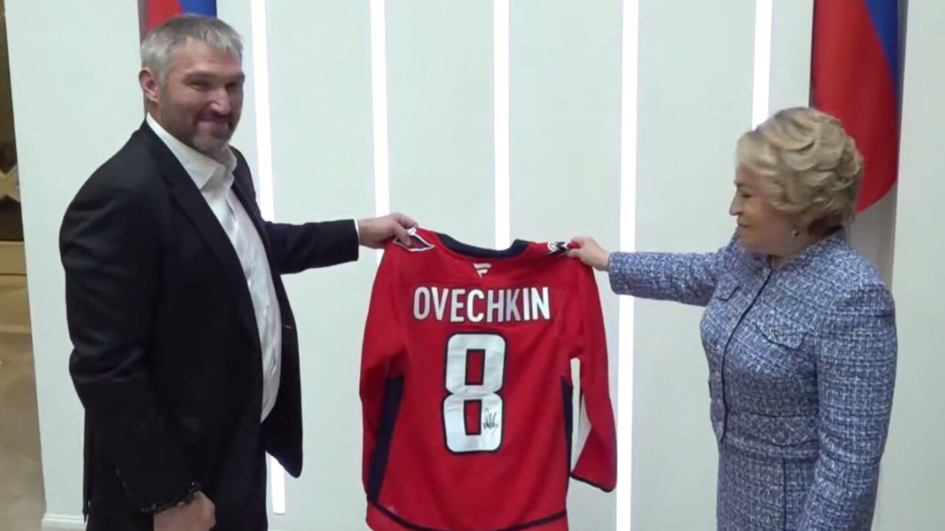 Na snímke Alexander Ovečkin a Valentína Matvijenková.