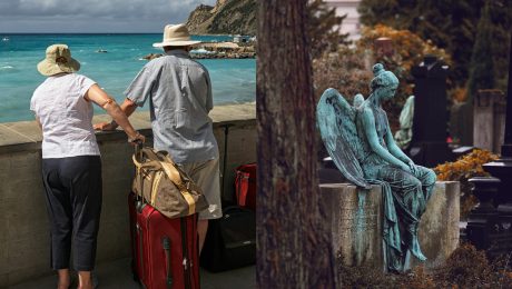 hrob, turisti, starí ľudia, upír