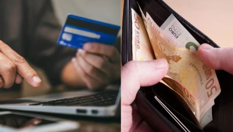 muž s bankomatovou kartou, peňaženka