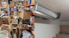 Nevyhovujúca hygiena skladovania, Nadmerná námraza na strope v mraziacom boxe