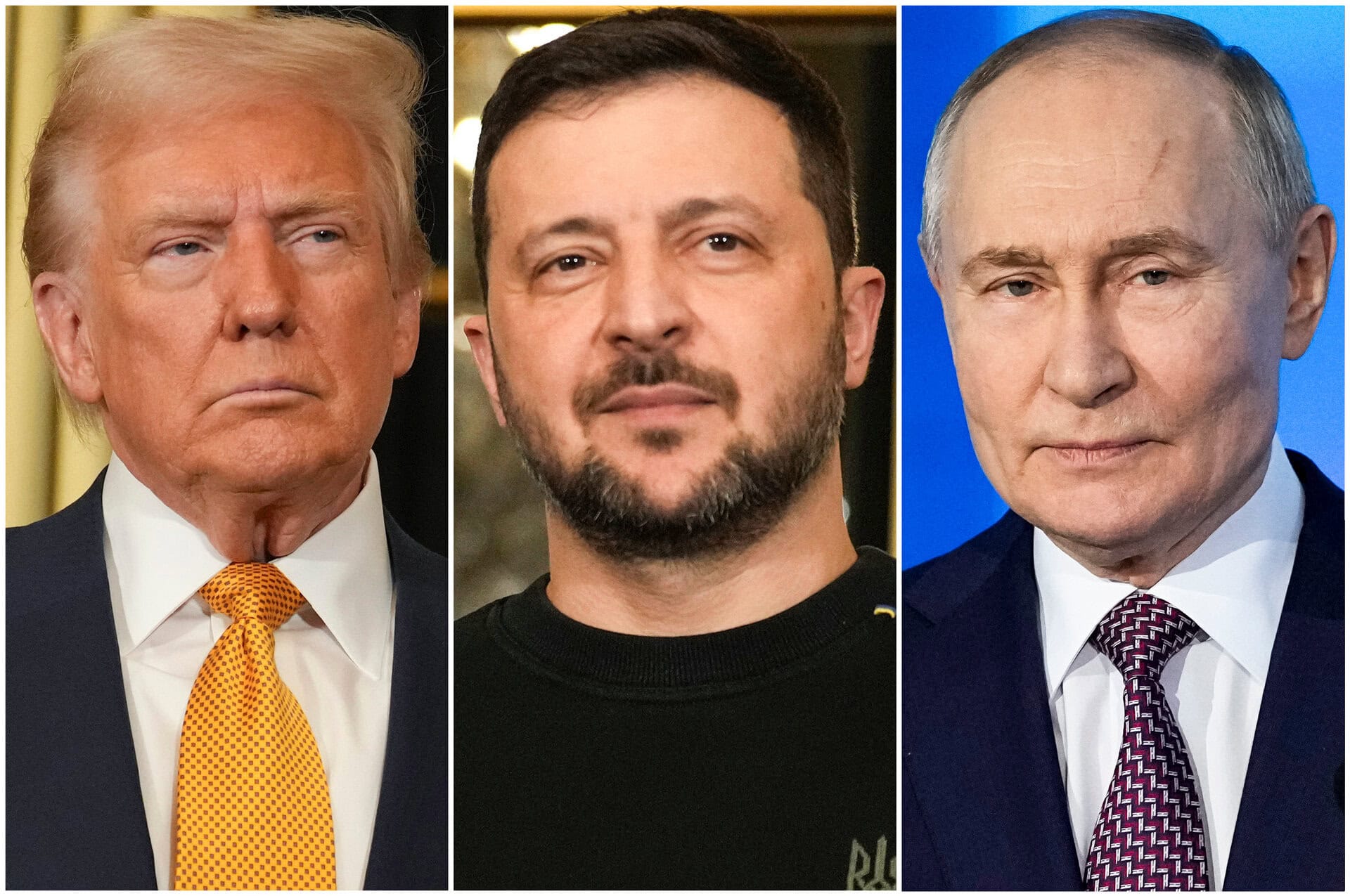 Putin, Zelenskyj, Trump