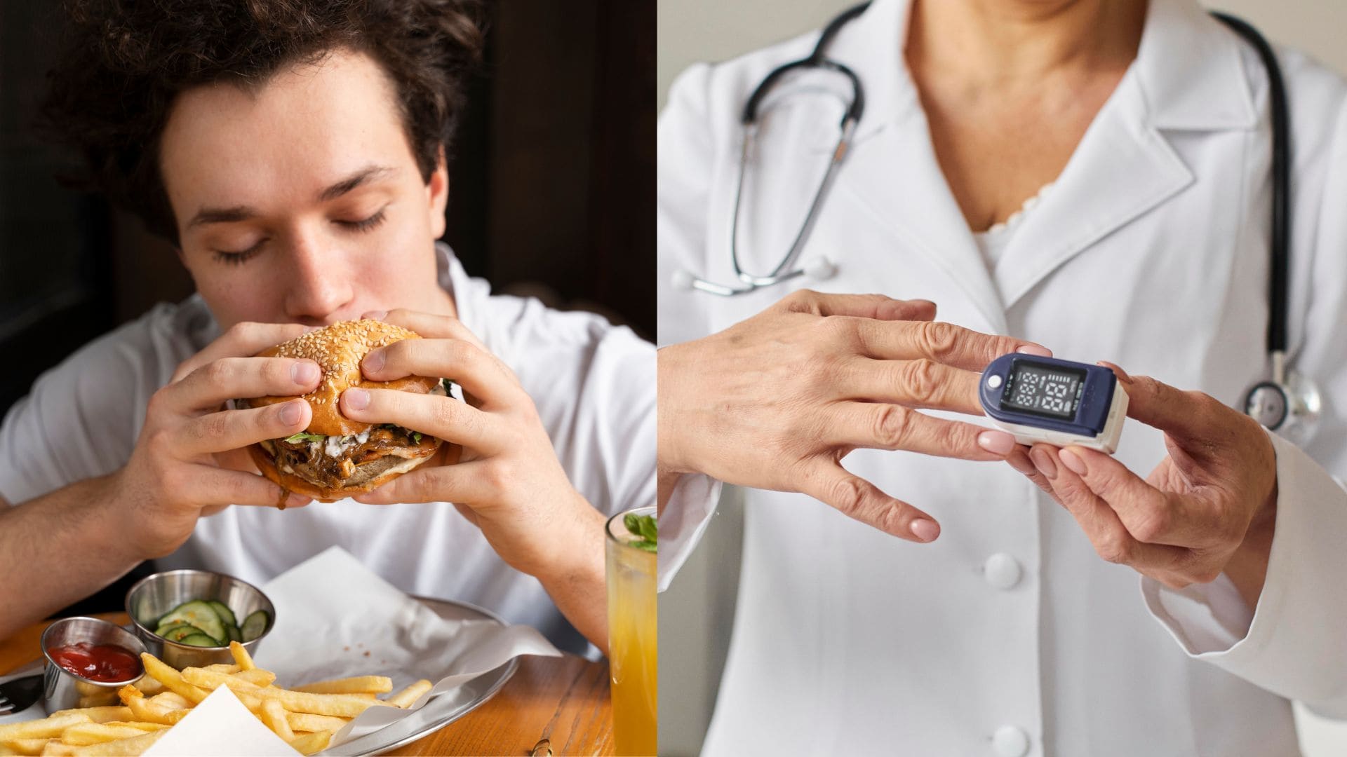 Muž je burger, lekár si meria cholesterol