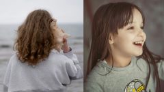 more, žena, mušla, sluch, dieťa