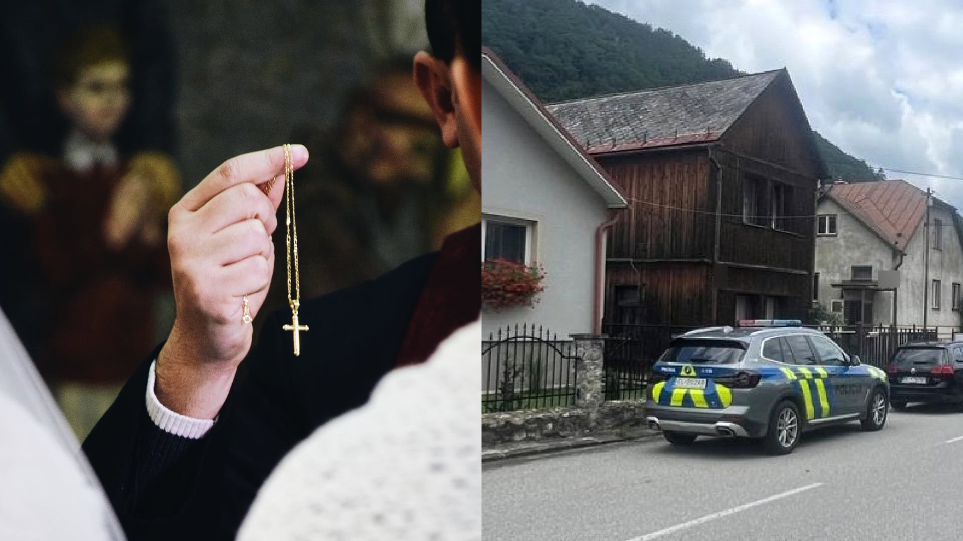 farár, útočnik zabarikádovaný v dome, polícia