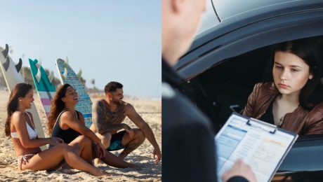 plavky, dovolenka, pokuta