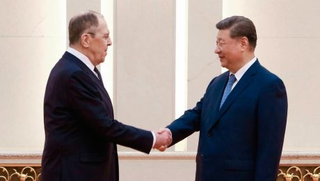 Si Ťin-pching a Sergej Lavrov