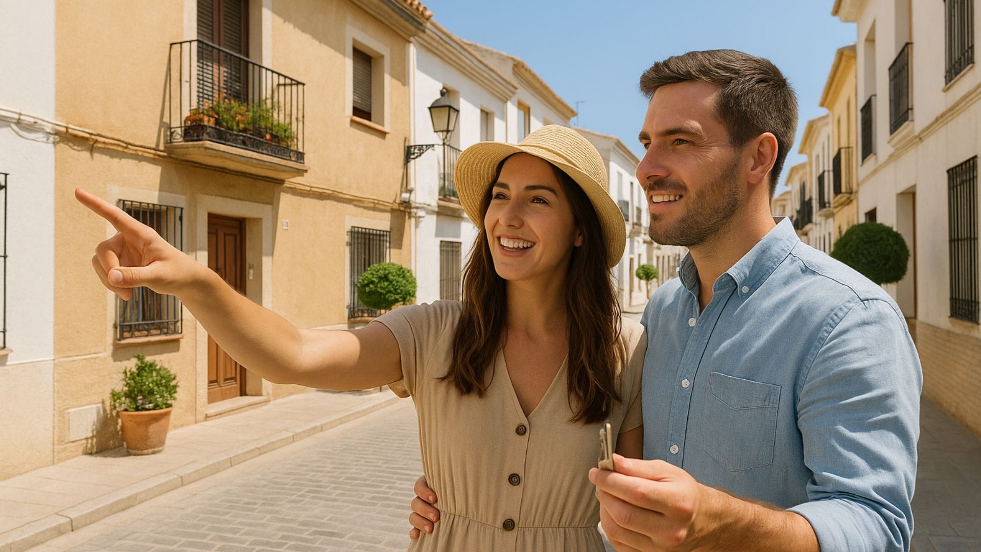 mladý pár v zahraničí