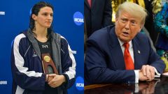 Lia Thomasová a Donald Trump