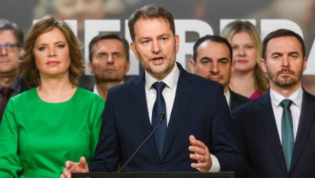 Na snímke zľava Veronika Remišová, Ľubomír Galko, Igor Matovič