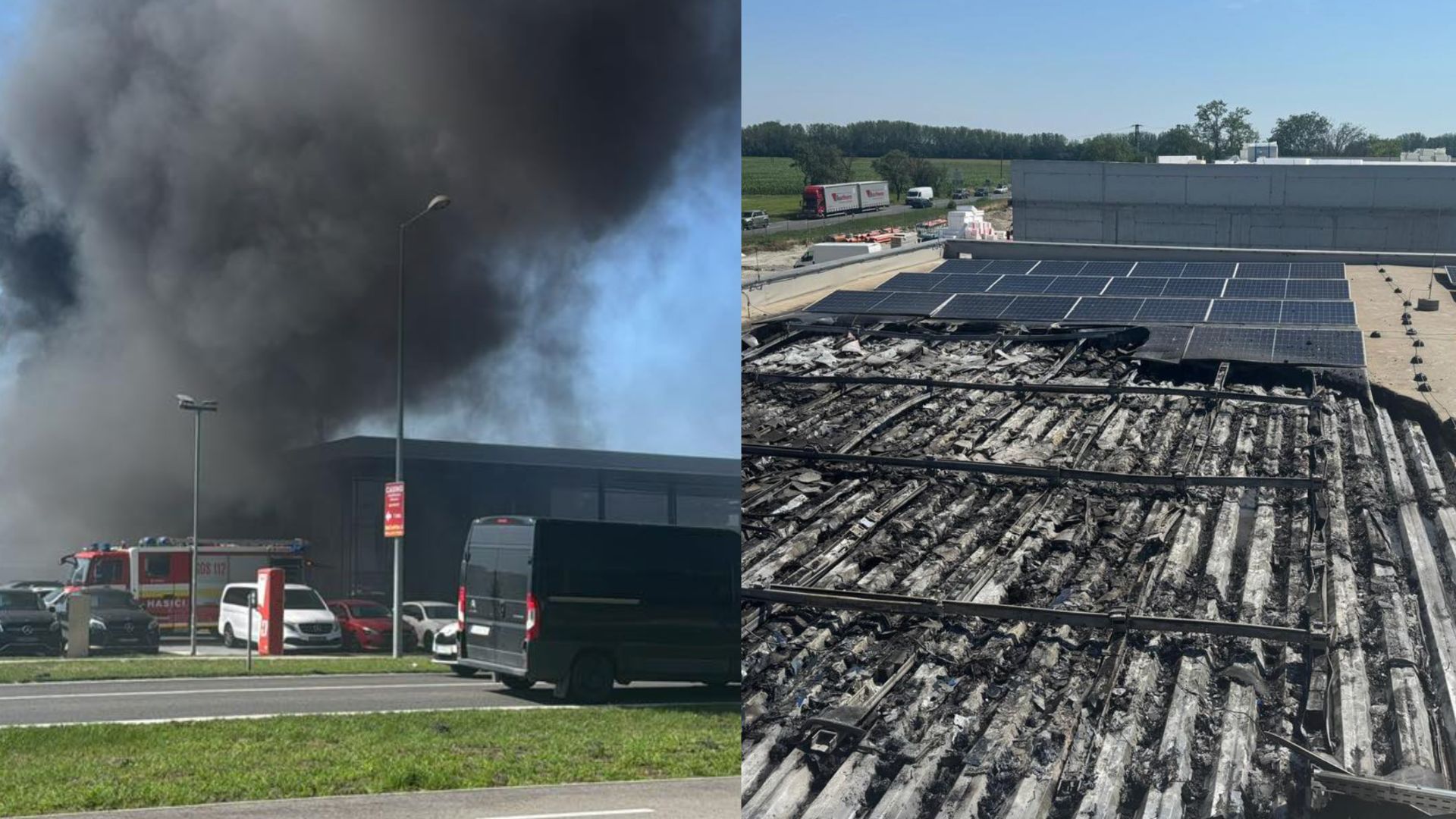 Požiar fotovoltiky v Dunajskej Strede