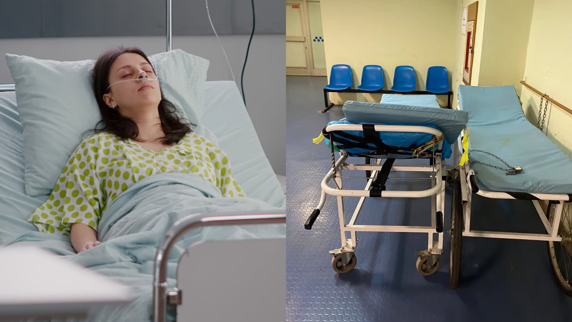 žena v nemocnici, nemocnica