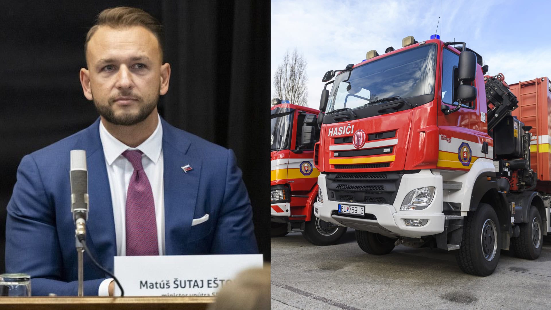 Eštok a hasičské autá