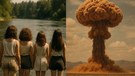 na snimke je trinity, atomovy hrib