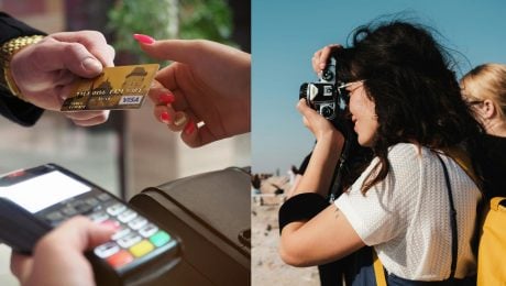 na snimke je platobny terminal, cestovatel