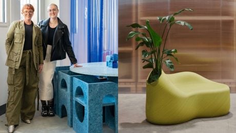 nábytok z odpadového materiálu