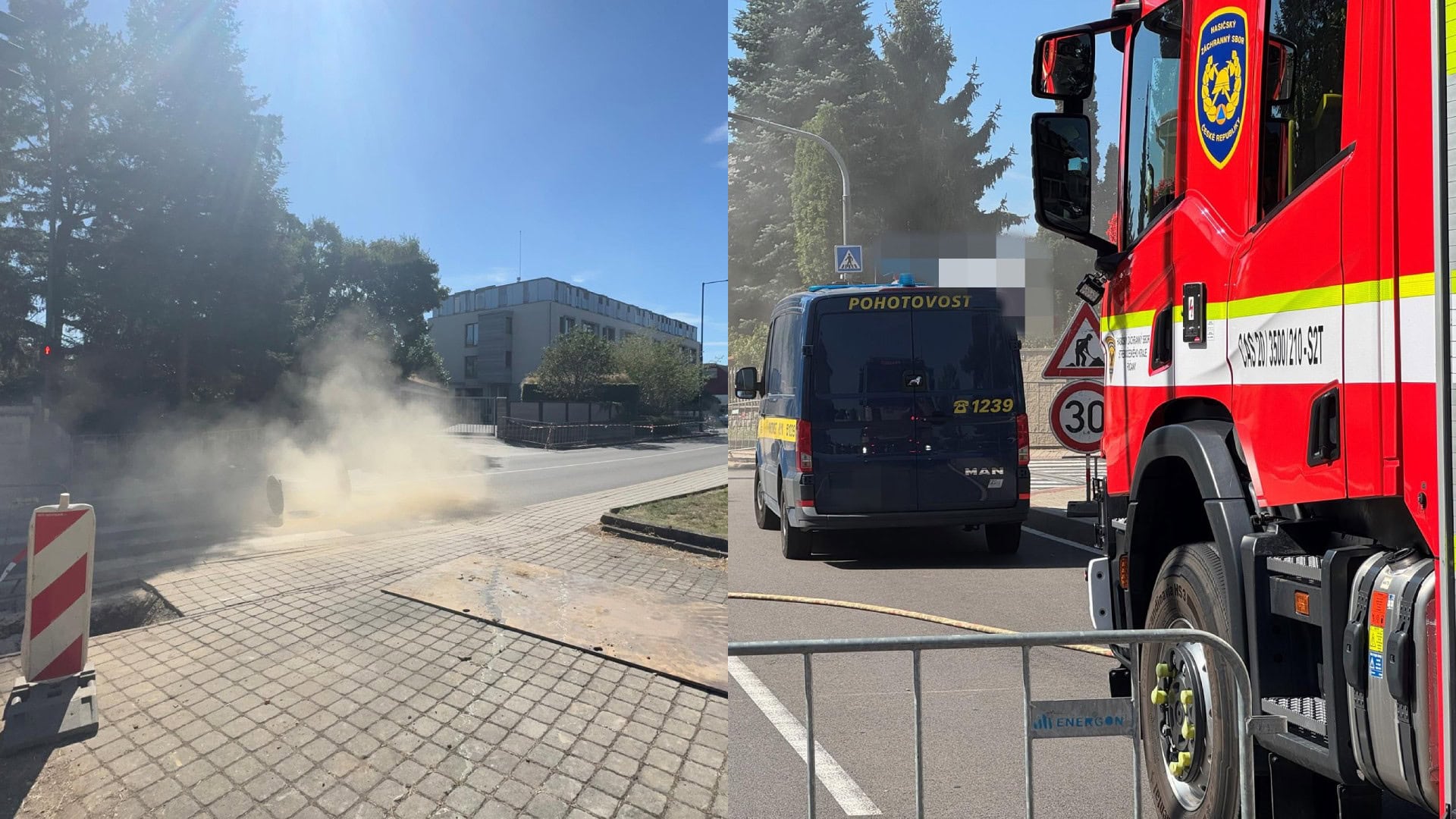 únik plynu v Prahe, českí hasiči