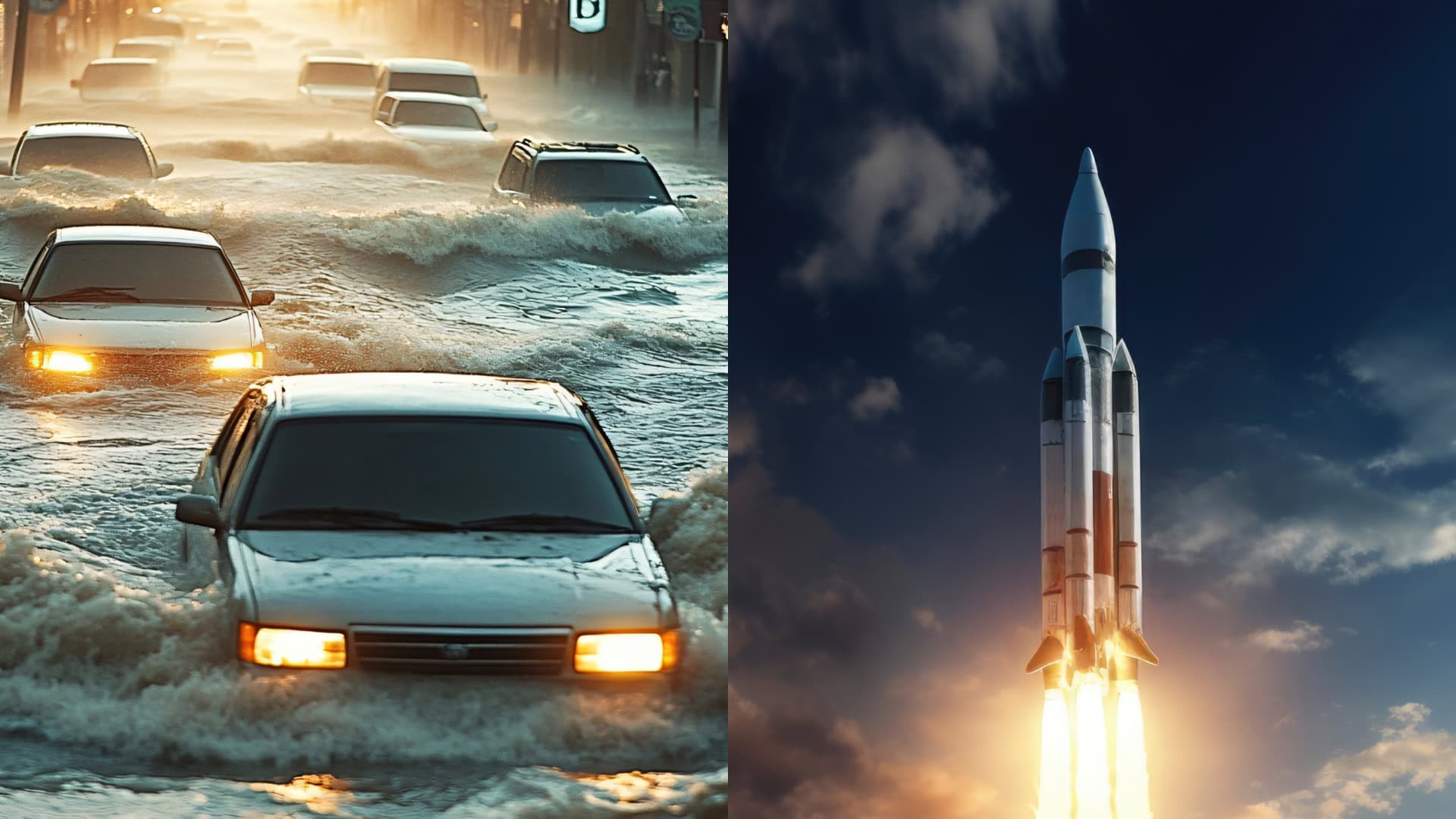 raketa, počasie, potopa